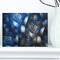 Designart - Crystal Cell Dark Blue Steel Texture - Abstract Wall Art Canvas